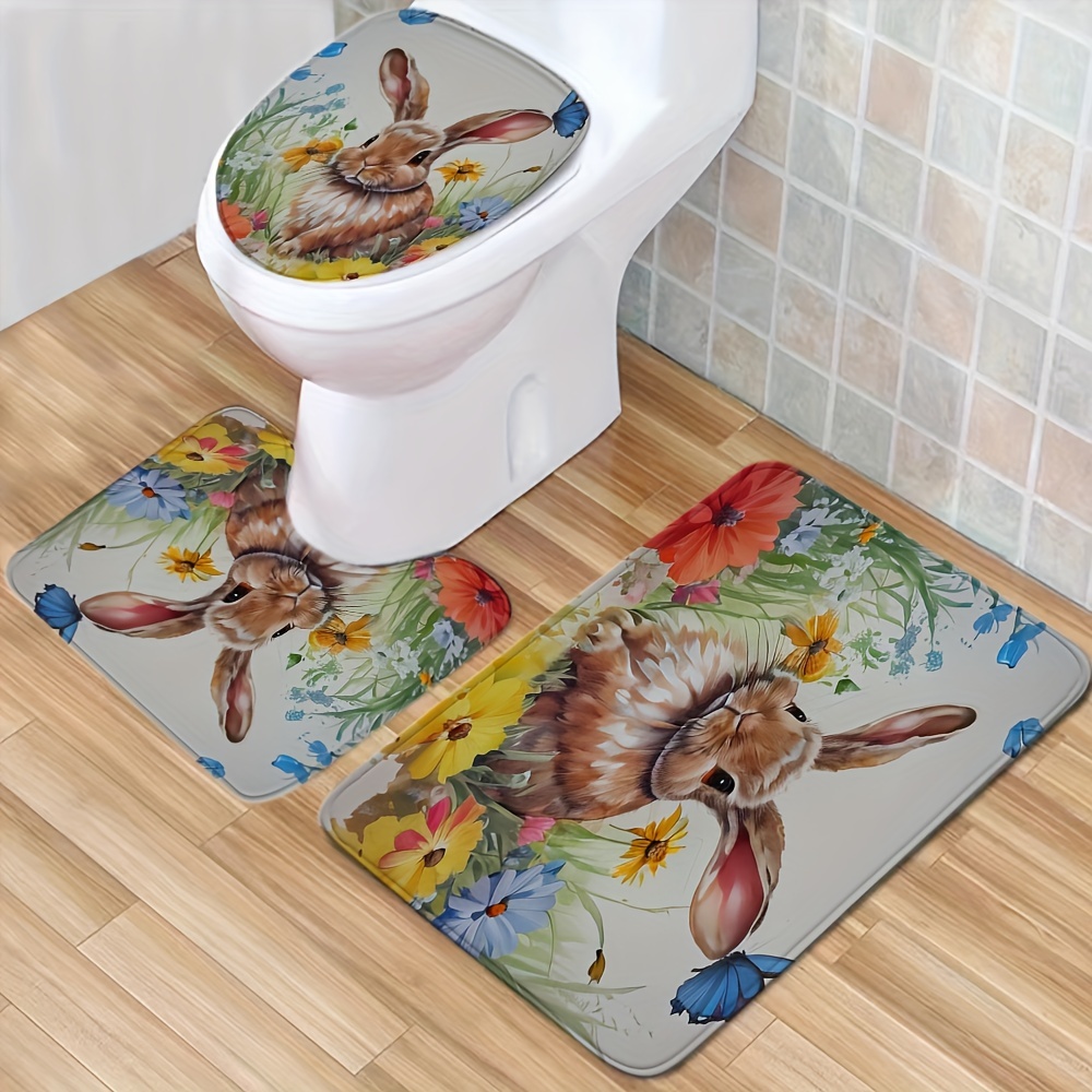 Non-Slip Absorbent Cartoon Bathroom Bath Mat Quick Drying Bathroom Carpet  Super Absorbent Floor Mats Bathroom Rug Decoration Hom