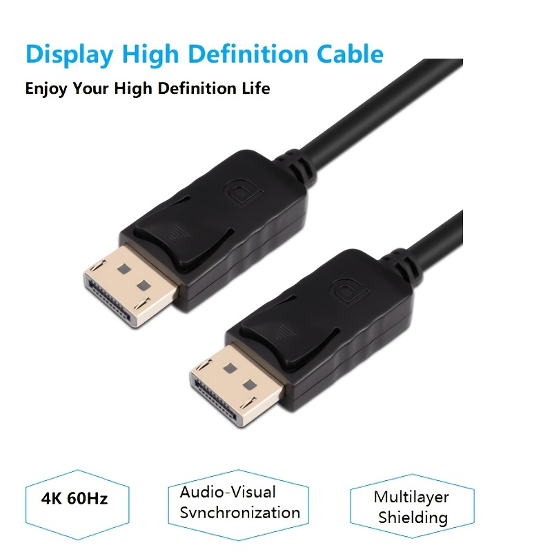 4k Displayport Displayport Cable 4k 60hz 2k 144hz Monitor - Temu