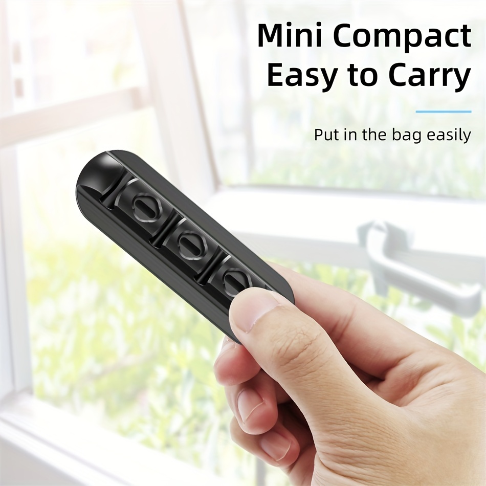 3PCS 4 Holes Magnetic Suction Head Cable Organizer Holder