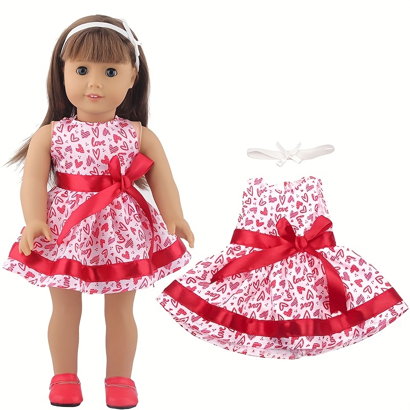 4pcs robe de poupée créative belle poupée vêtements accessoires de poupée  pour 18 '' fille poupée 