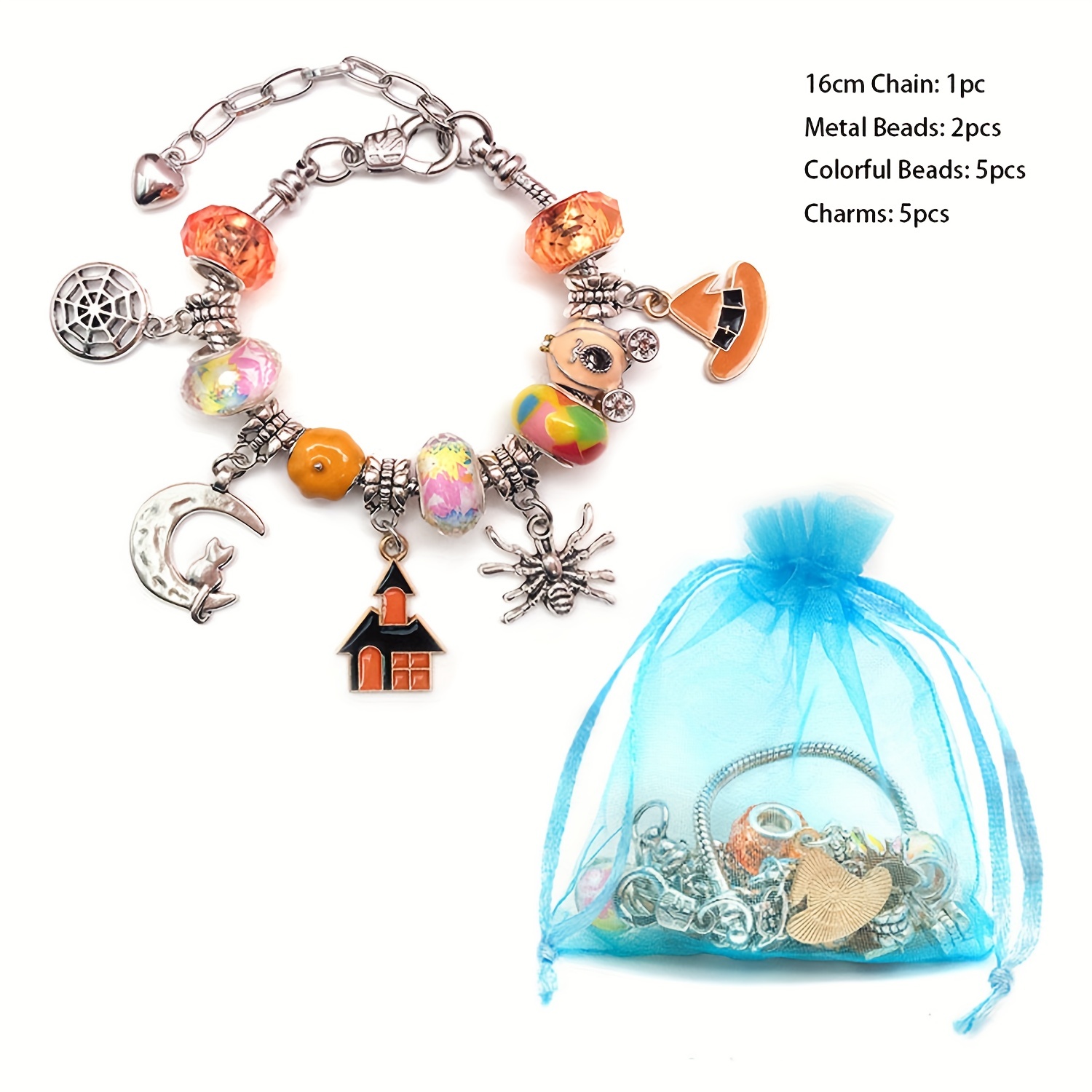 Diy Charm Bracelet Making Kit Perfect Creative Charms Beads - Temu