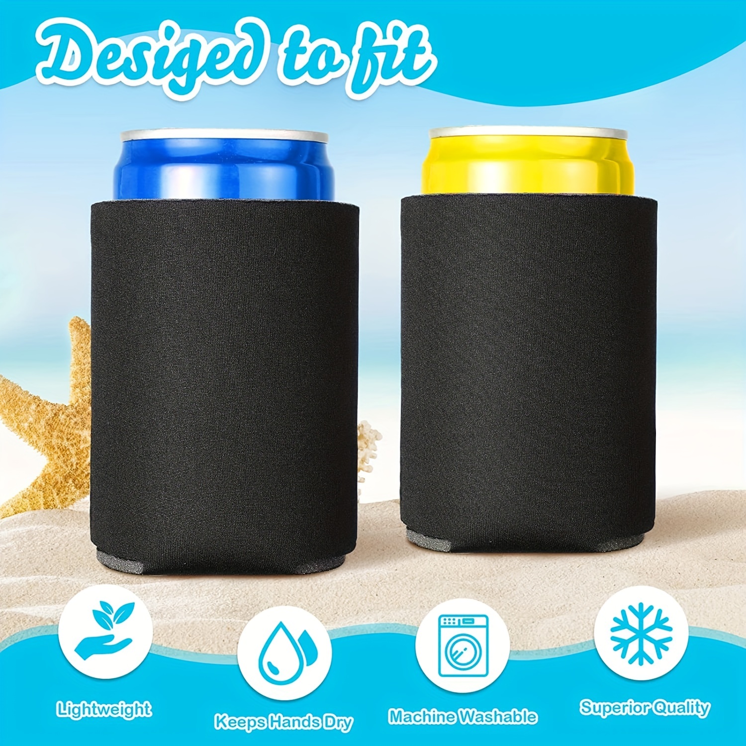 Sublimation Blanks Slim Beer Can Coolers Sleeves,12 oz Neoprene Soft  Insulated Reusable Drink Caddies for Water Bottles or Soda, Collapsible  Blank DIY
