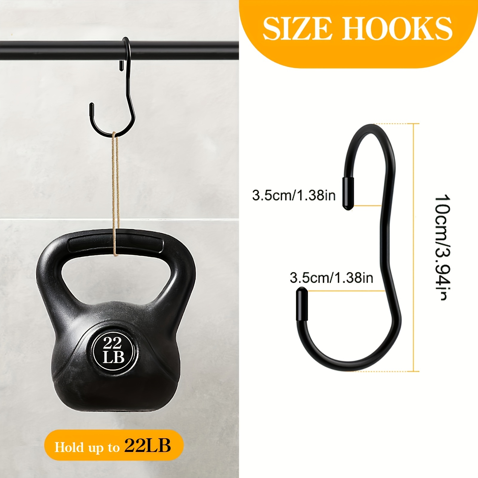 Large S hooks Heavy Duty S shaped Hooks Non slip Vinyl - Temu