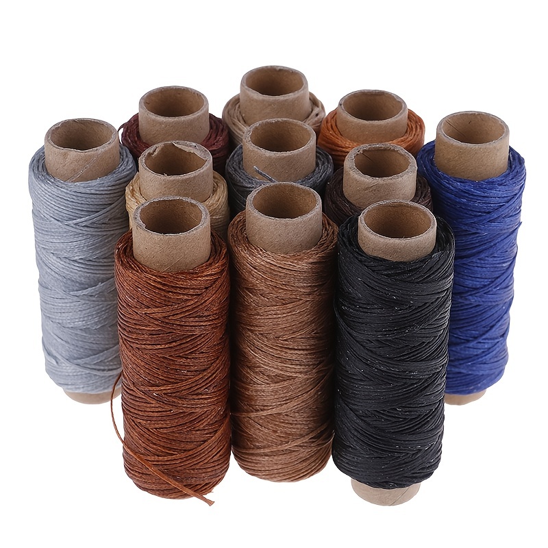 150D Leather Waxed Thread Cord for DIY Handicraft Tool Hand Stitching Thread  50 Meters Flat Waxed Sewing Line
