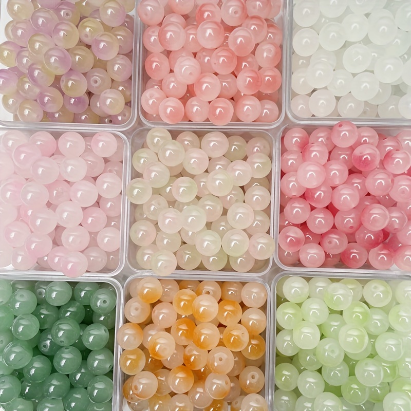  20Pcs Round Resin Beads Beads for Jewelry Making Bracelet  DIY,Line,14x9mm-20Pcs : Arts, Crafts & Sewing