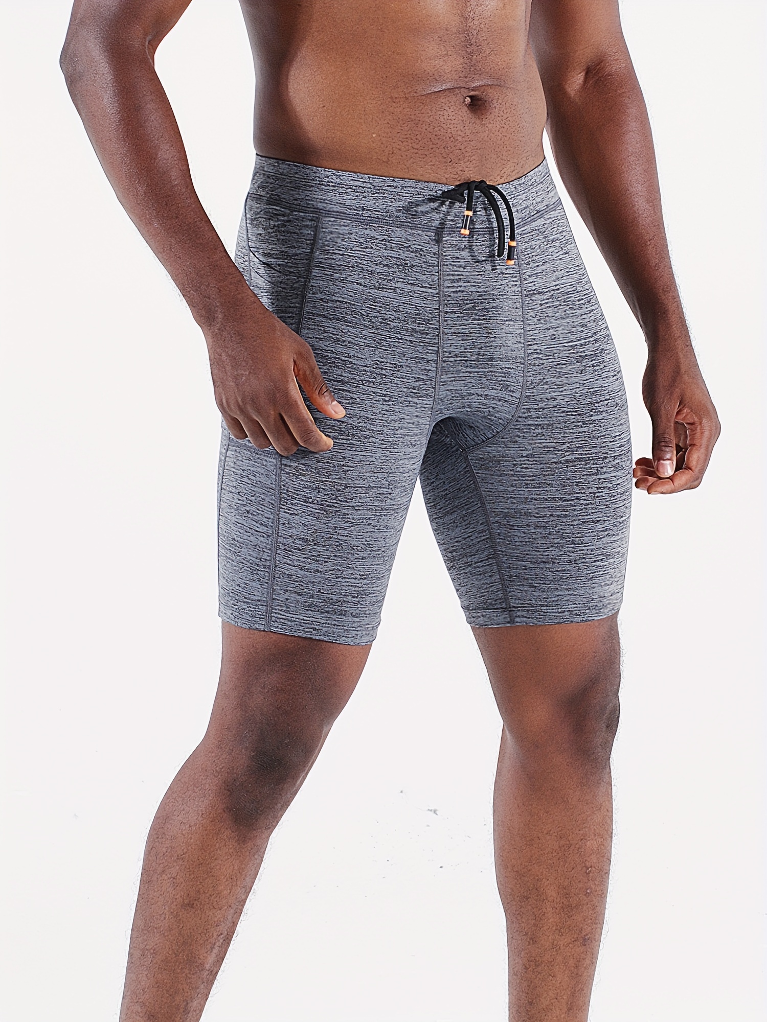  Pantalones cortos de correr de secado rápido para mujer,  pantalones cortos deportivos con bolsillos, Gris, S : Deportes y  Actividades al Aire Libre