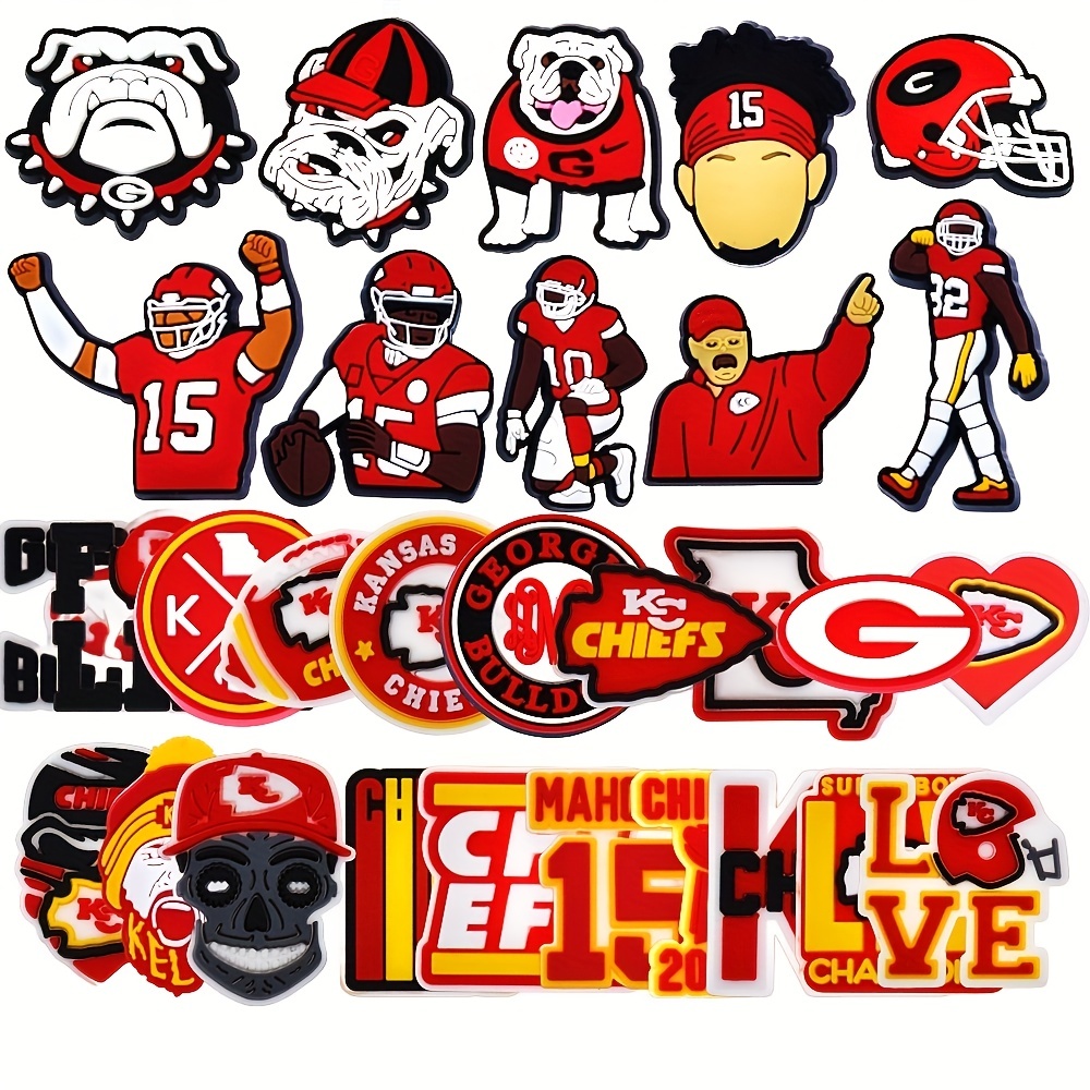 Kansas City Chiefs Football Team Charm For Crocs Shoe Charms