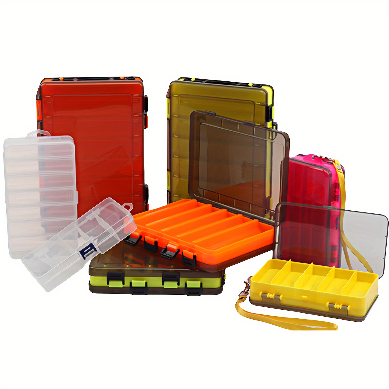 Haut Ton Fishing Tackle Box Plastic Storage Box 1/2 layer - Temu United  Kingdom
