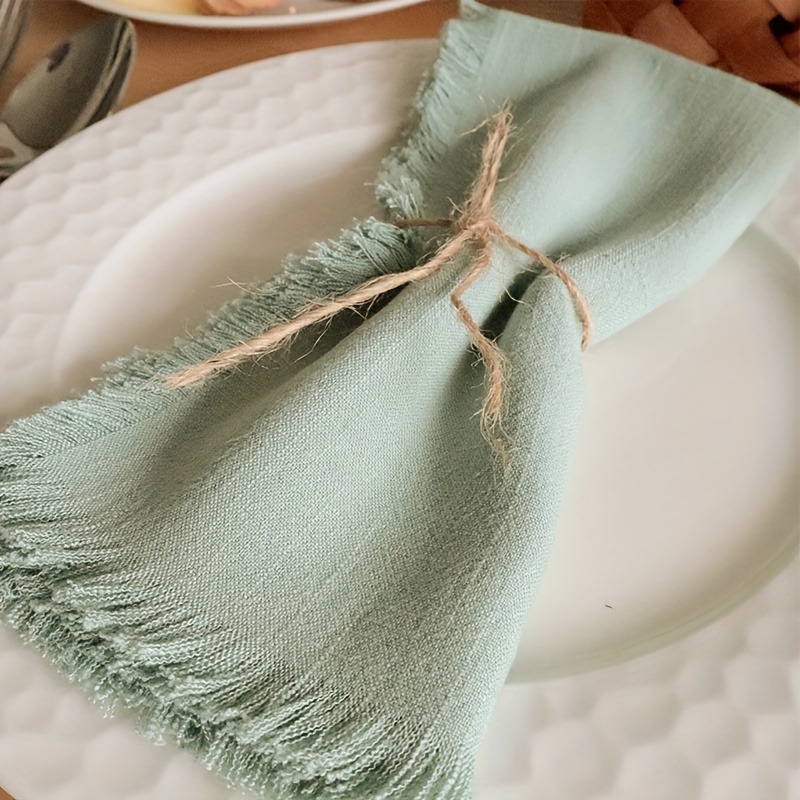 Soft Linen Cotton Napkins For Dinner, Tea, And Parties - Perfect For Home  Decor And Festivals - Temu