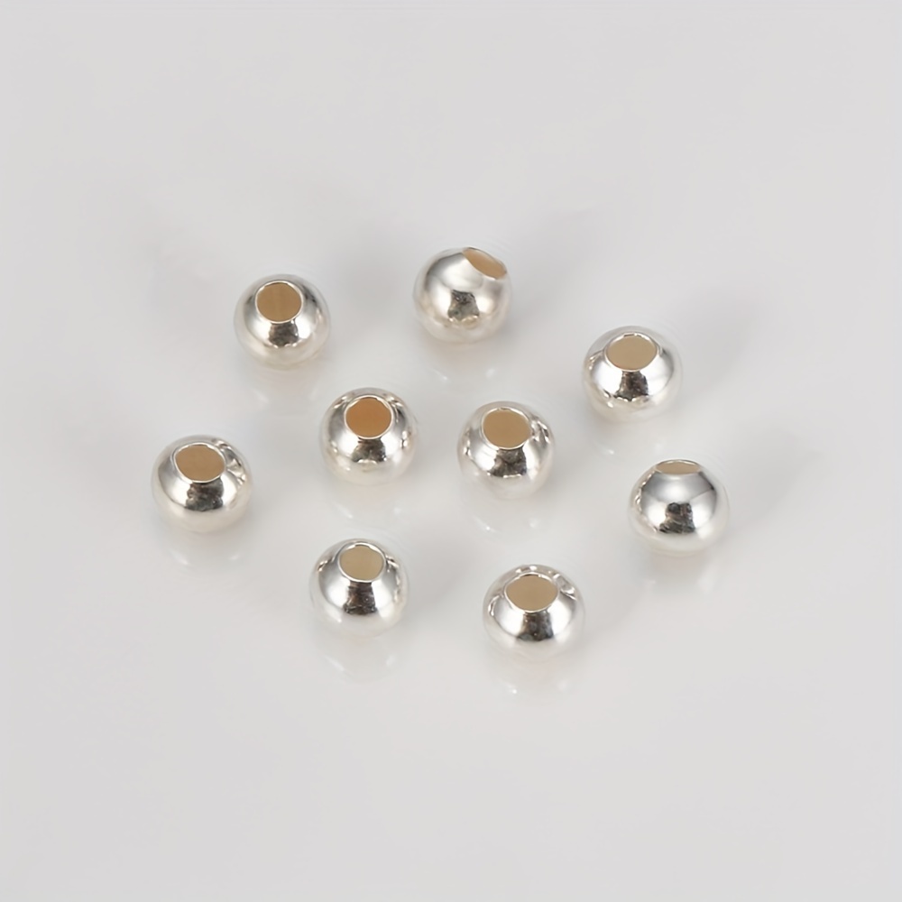 S925 Sterling Silver Spacer Beads For Jewelry Making Diy - Temu