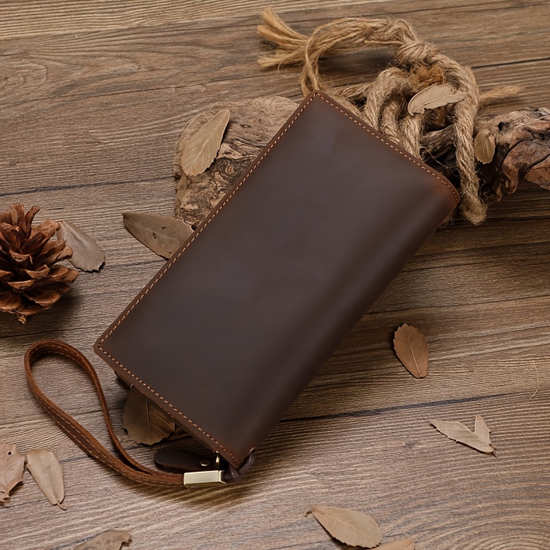 Mens Long Leather Cellphone Clutch Wallet Purse for Men Large Travel  Business Hand Bag Cell Phone Holster Card Holder Case Gift for Father Son  Husband Boyfriend