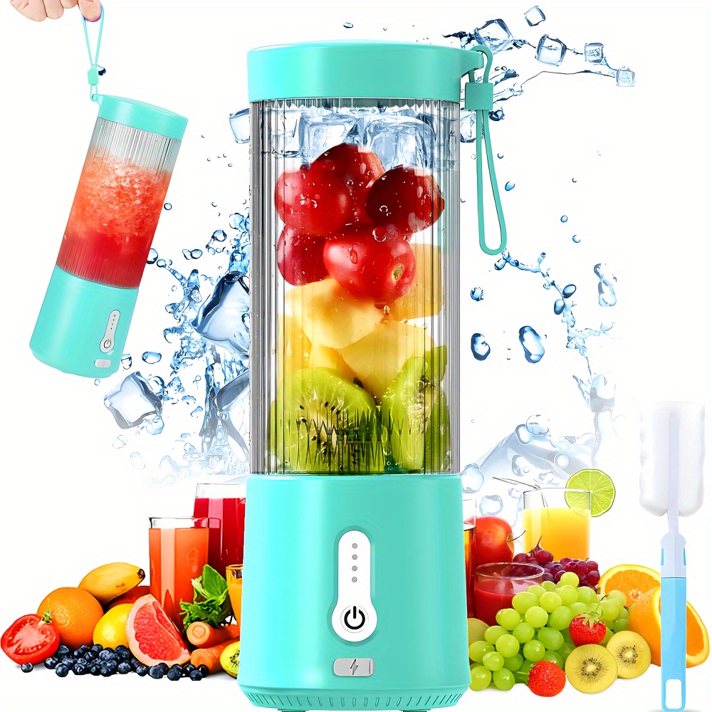 1pc High-capacity 450ml Portable Wireless Blender, USB Rechargeable Mini Juicer  Blender, Suitable For Juice, Smoothie, Milkshake, And Vegetable & Fruit  Juice Cup
