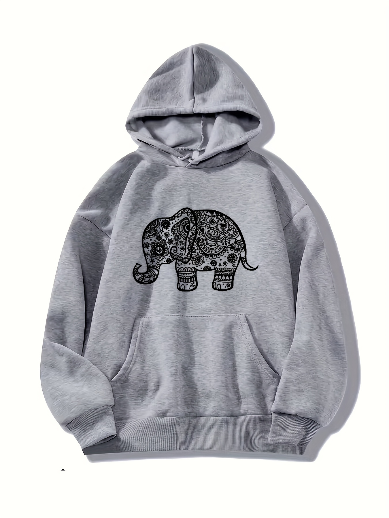 Elephant print store hoodie