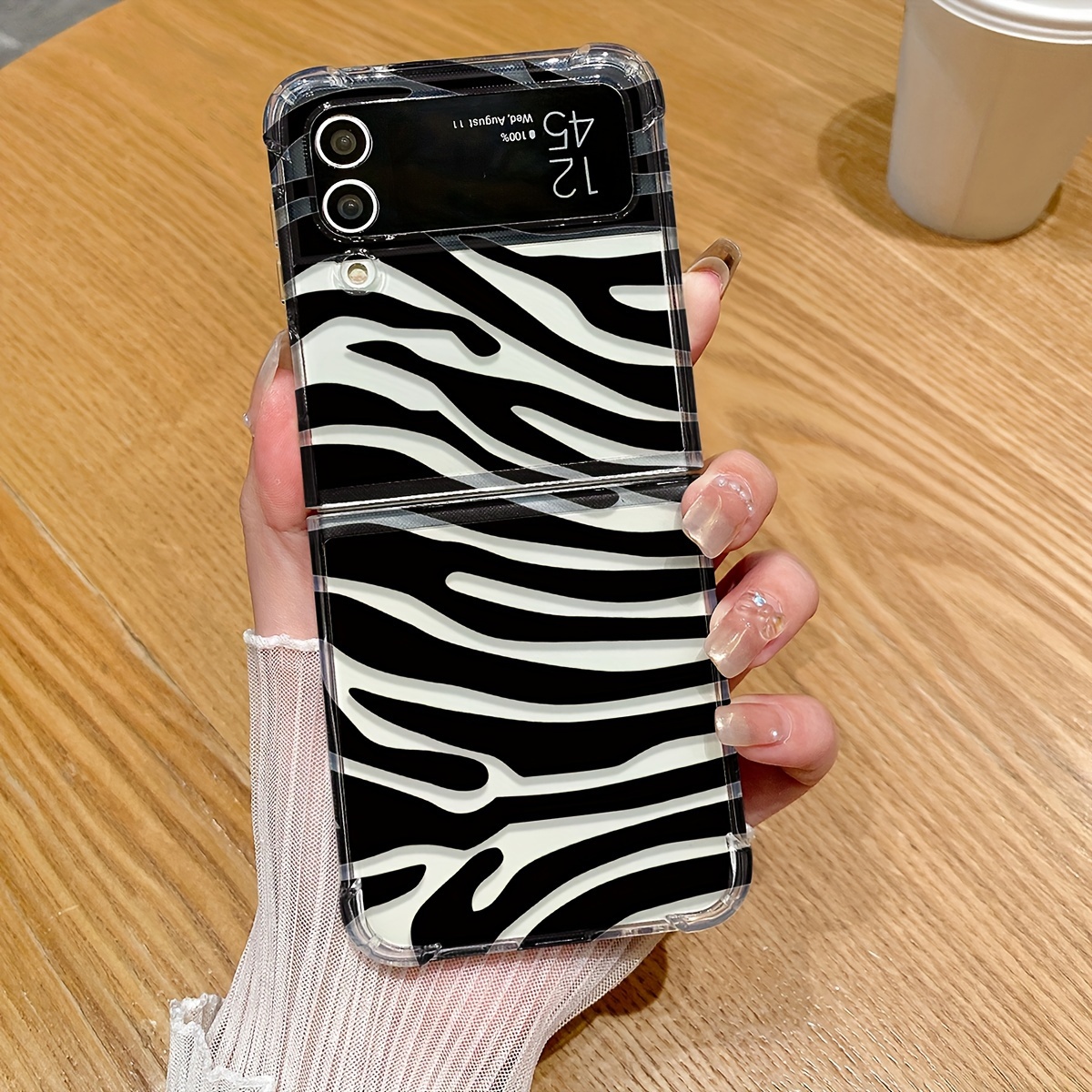 

Zebra Print Pattern Drop-proof Phone Case, Suitable For Samsung Galaxy Z Flip Series