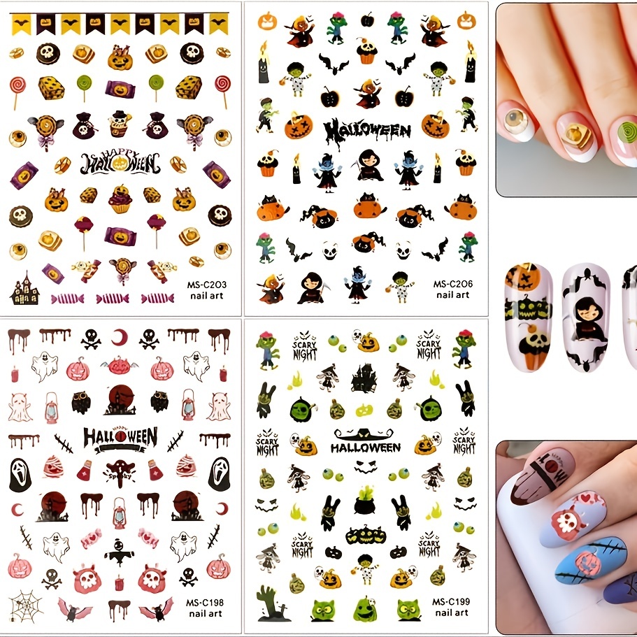 Designer Halloween Nail Decals 8 Sheets