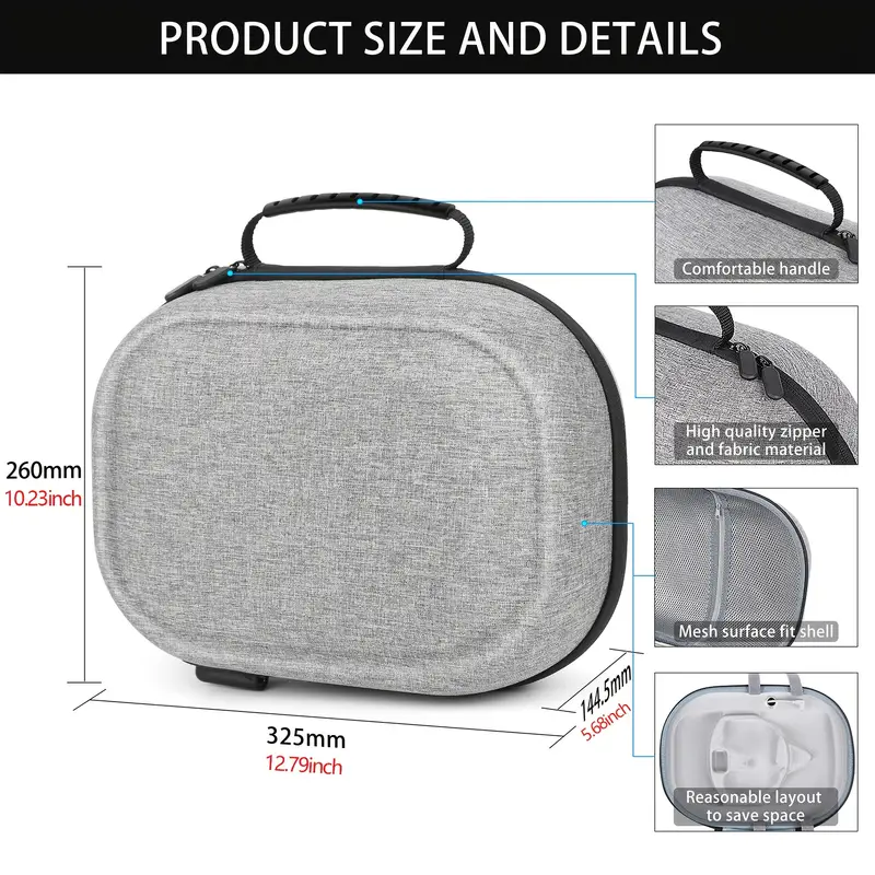 Carrying Case For Oculus Quest 2(light Gray) hard Carry Case - Temu