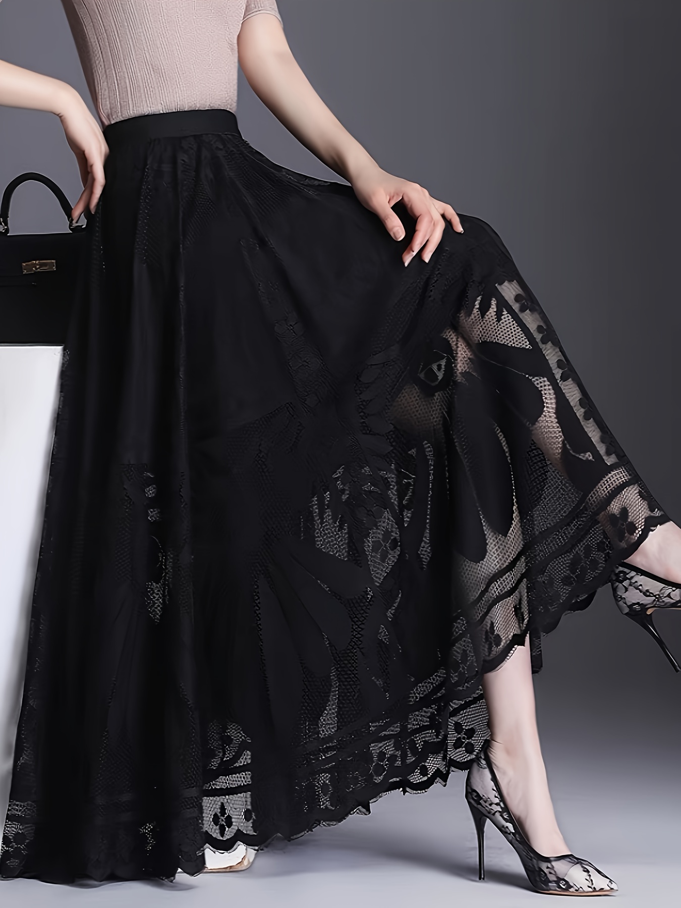 flare skirt sold on Temu United States