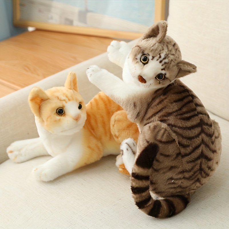 PVCS Simulation chat en peluche animaux jouet appellera la poupée en  peluche jouet enfants fête d'anniversaire cadeaux cadeau pour les enfants 