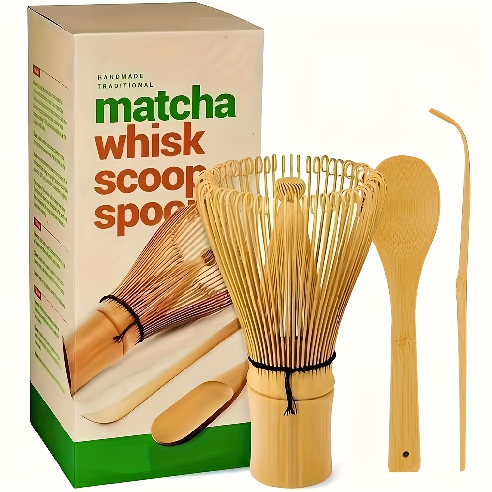 Ensemble de Fabrication de Matcha en Bambou Fouet à Matcha Ensemble de  Fabrication de Matcha en Bambou en Bambou Fouet à Crochet en Bambou  Chashaku