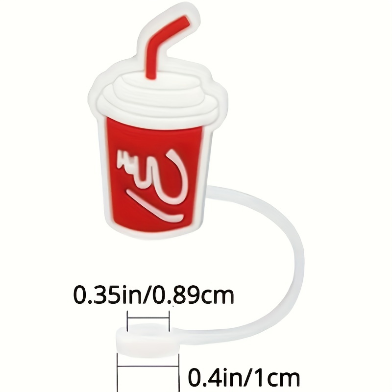 Colorful Dustproof Splash Proof Straw Cover, Reusable Cup Shape Silicone  Straw Stoppers For Straws, Soft Protector Cover Cup Accessories - Temu