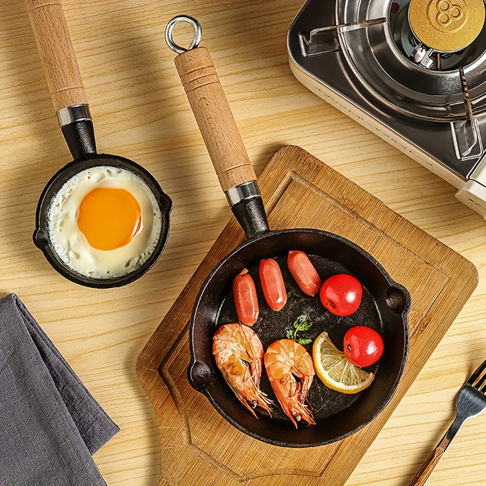 1pc Egg Frying Pan, Mini Induction Frying Eggs Pan, 11.94cm Single Egg  Durable Small Pan With Handle Heat Resistant Non Stick Pot, Portable Pan  For