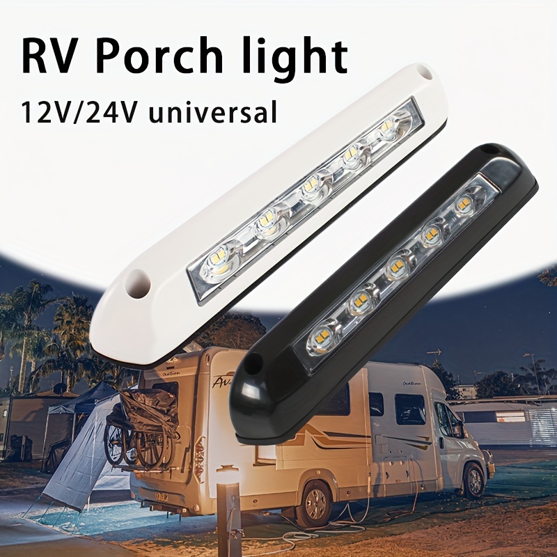 RV LED lumière, 12V/24V RV LED lumière universelle 8W étanche auvent porche  lampe Bar camping-car éclairage extérieur