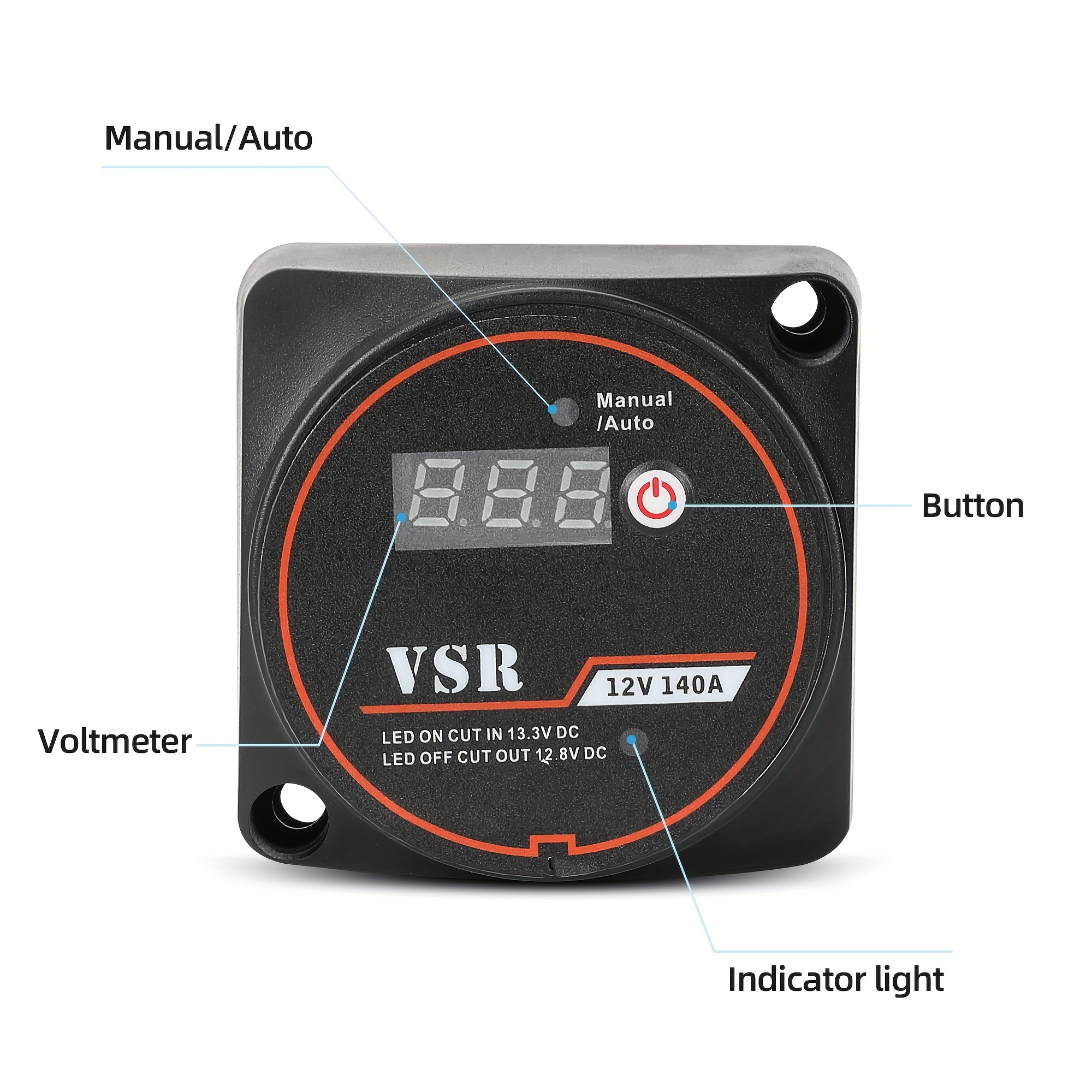 12v 140a Ip67 Handbuch / Automatische Steuerung Spannungsanzeige Vsr Smart  Dual Battery Isolator - Auto - Temu Switzerland