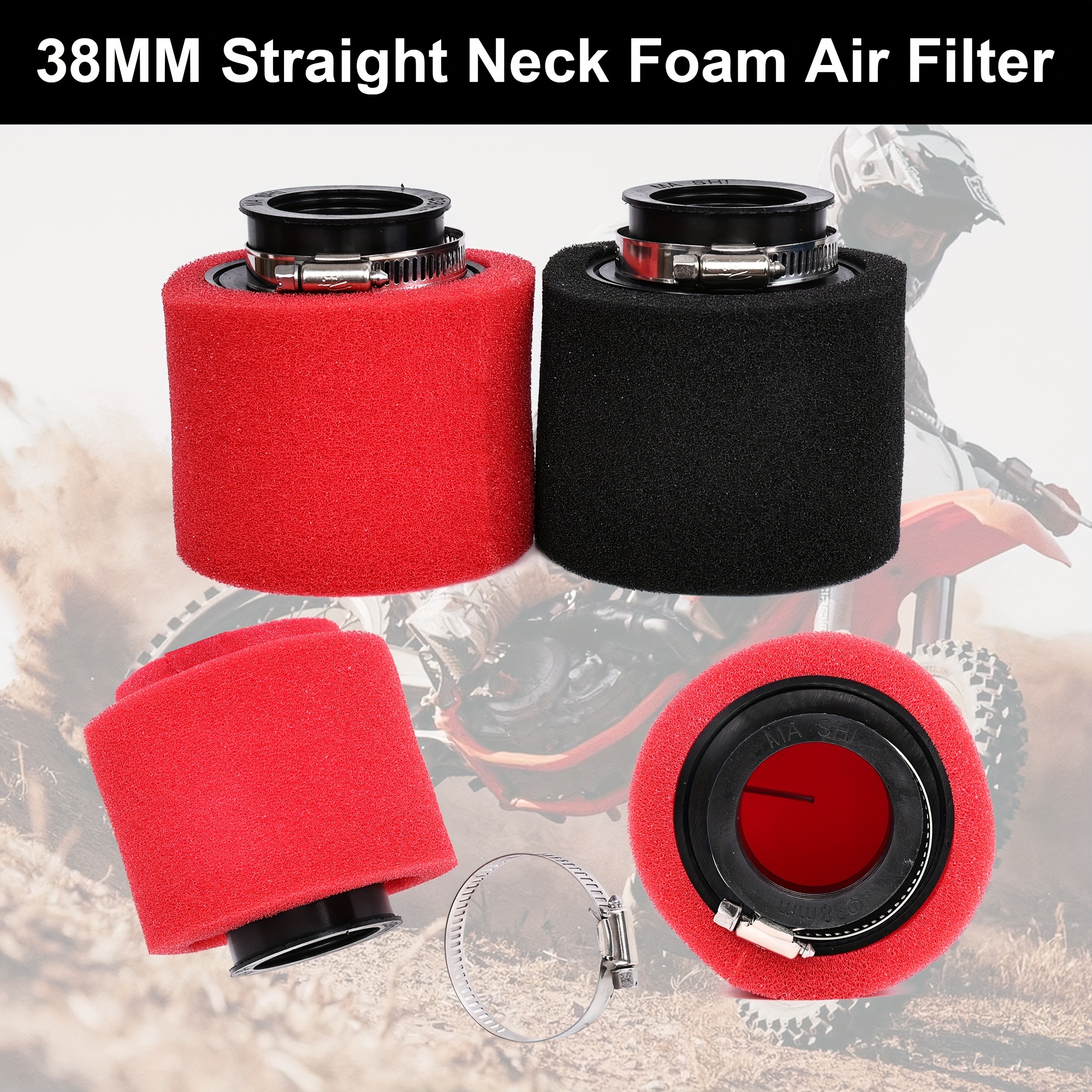 Straight Neck Foam Air Filter Pod Sponge Air Filter 50 300cc - Temu
