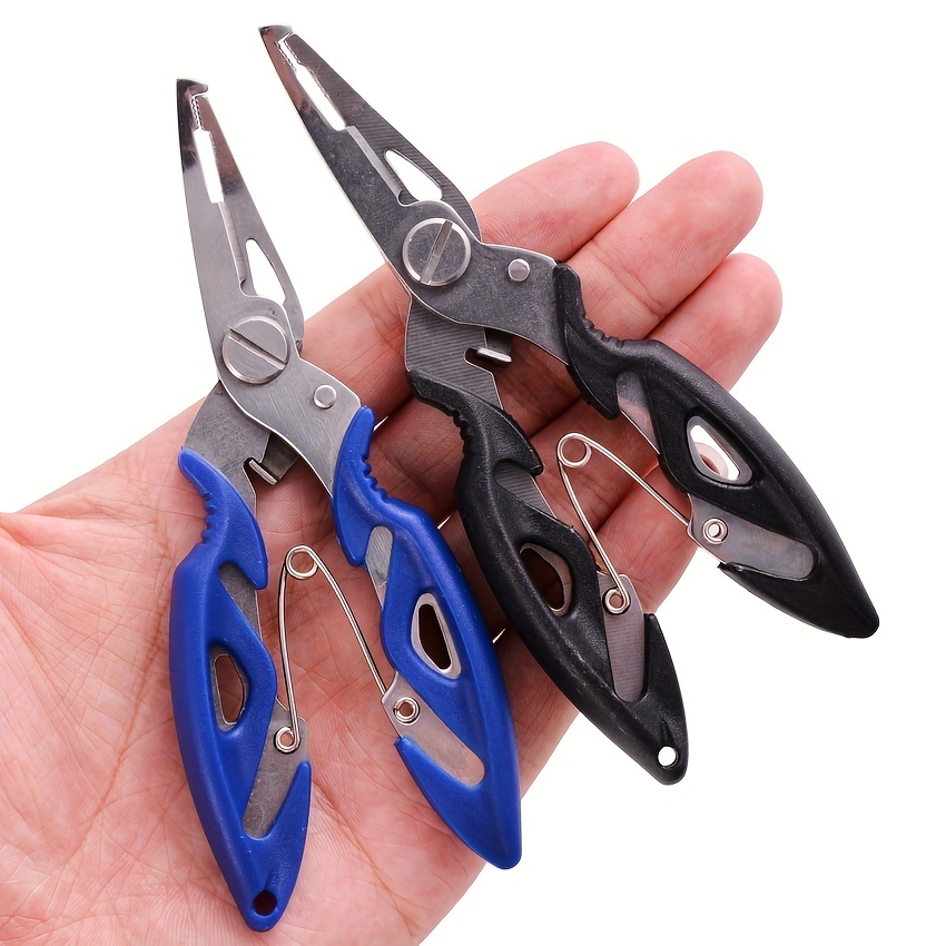 Bronze Times Aluminum Fishing Pliers Saltwater, Split Ring Pliers Fishing  Hook Remover, Stainless Steel Fishing Line Cutters, Fishing Multitool with  Sheath and Lanyard Blue