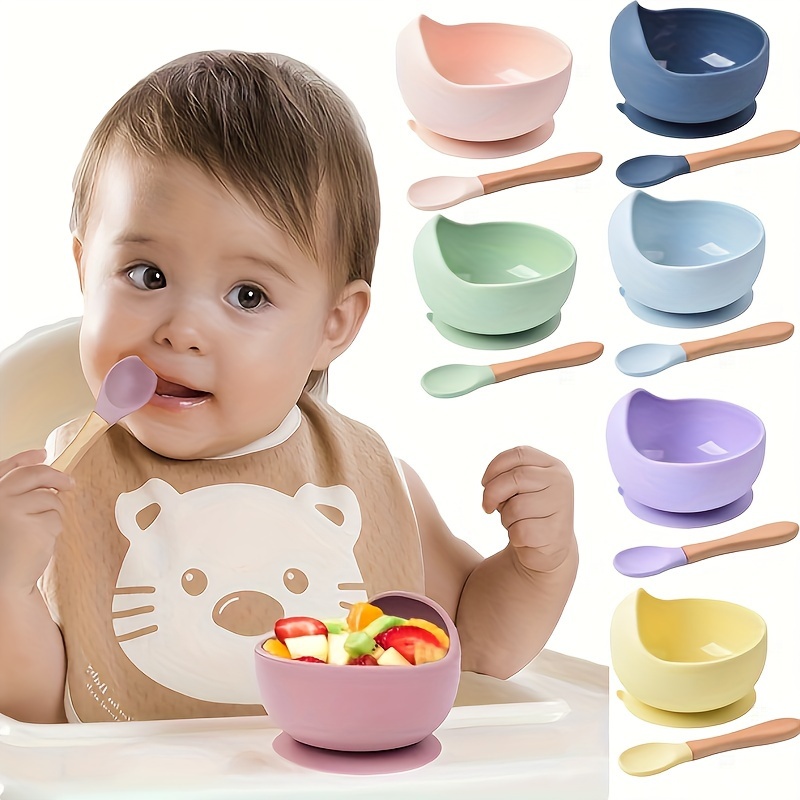 Silicone Baby Feeding Bowl With Spoon