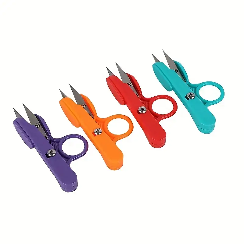 Colored Finger Guard Yarn Scissors, Cross Stitch Handmade Thread Scissors,  Household Plastic Anti-fatigue Yarn Scissors, Fishing Line Scissors - Temu
