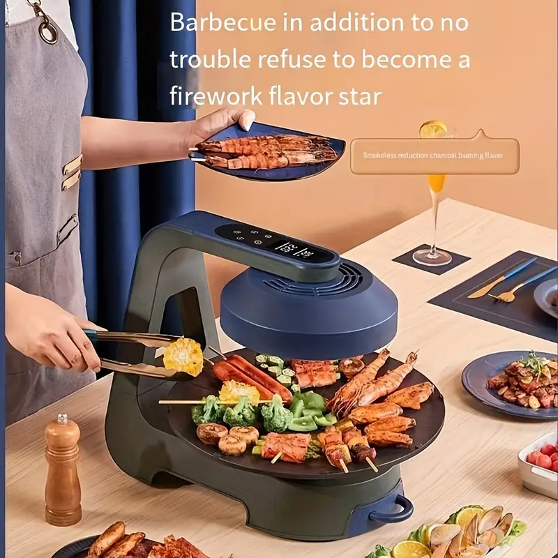 Electric barbecue grill household electric rack smokeless small skewer  indoor machine