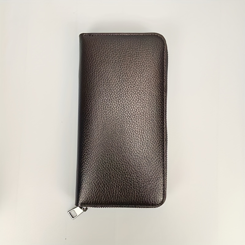 Men's Zipper Wallet Business Card Holder
