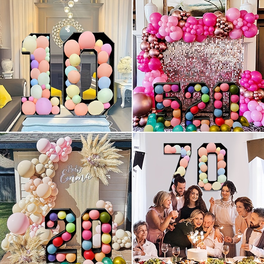 Mosaic Balloon Frame Marquee Light Up Numbers Large Foam Board