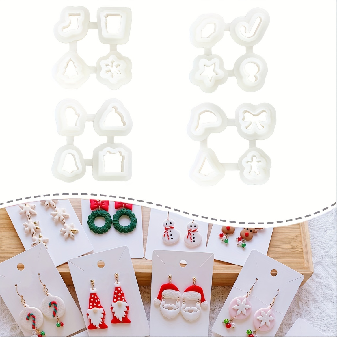 11pcs Polymer Clay Cutters Valentines Day, Valentines Polymer Clay Cutters  For Earrings Making, 11 Shapes Valentines