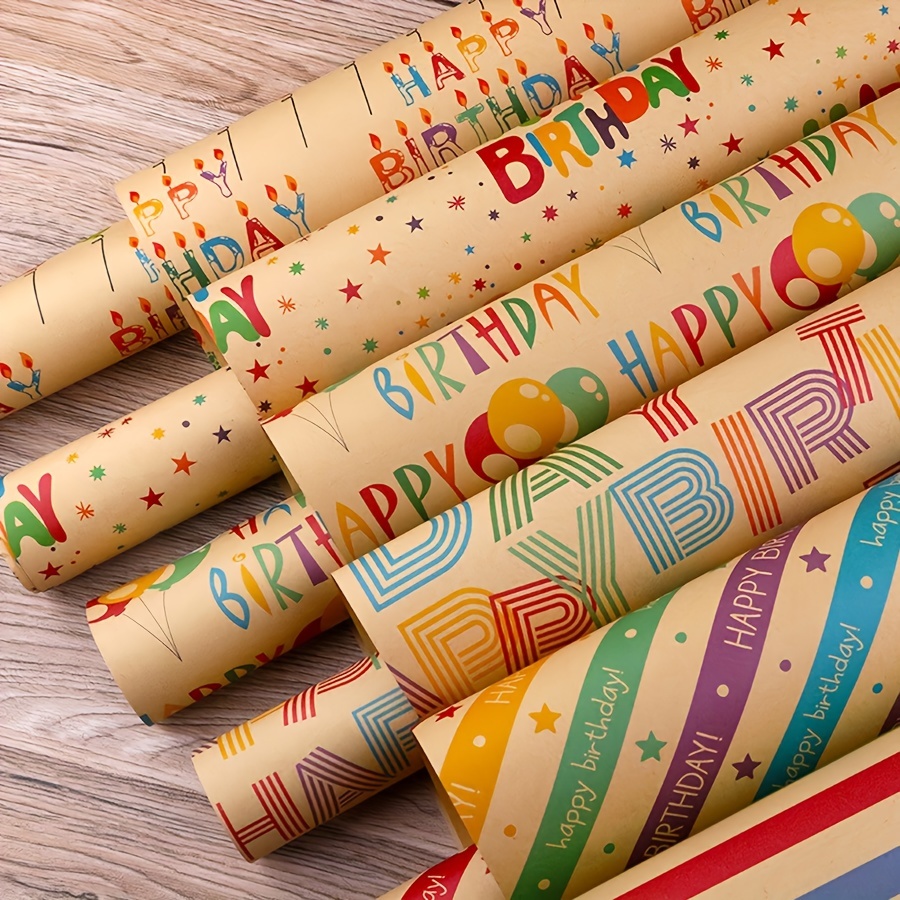 Birthday Gift Wrapping Paper Happy Birthday Wrapping Paper - Temu