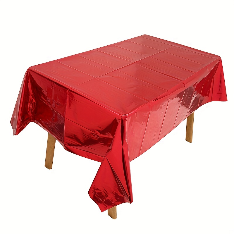 Mantel plastico rectangular rojo