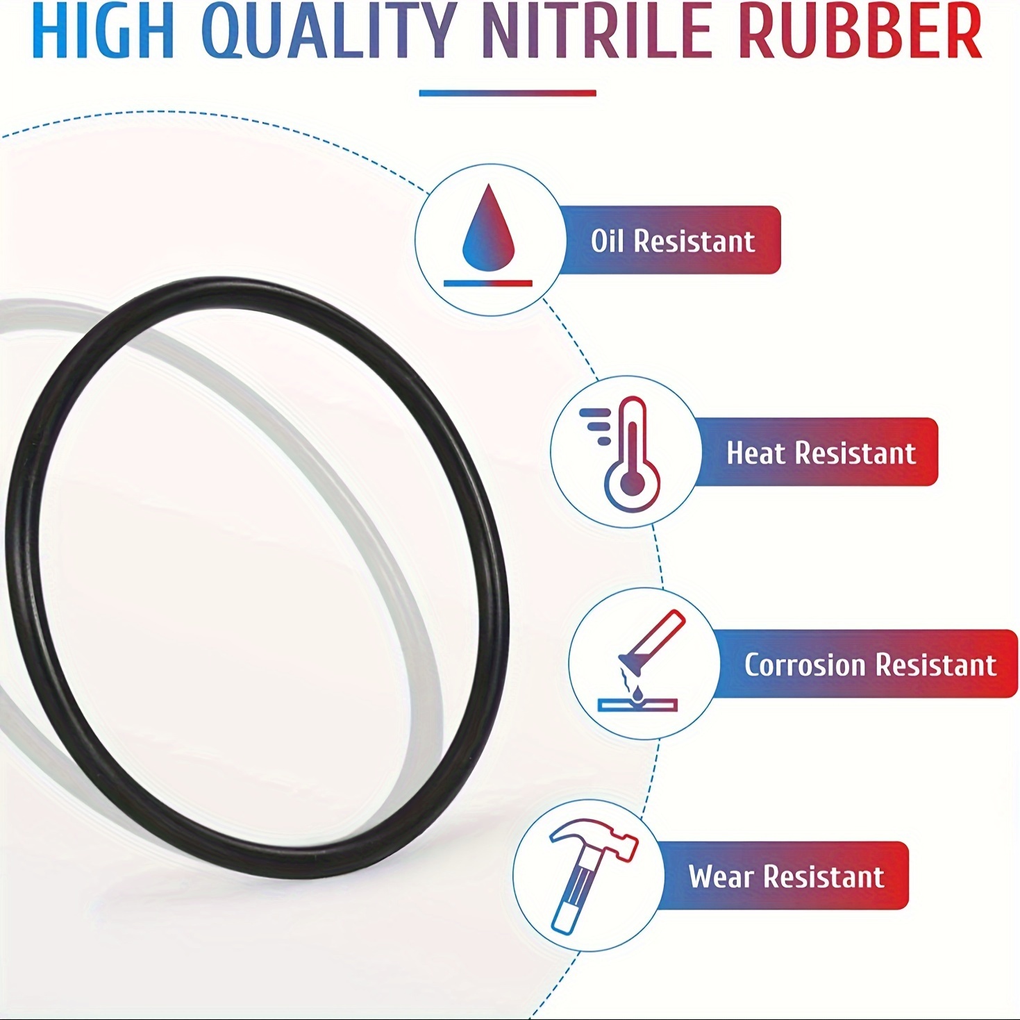 419 pcs resistant rubber o-ring sealing