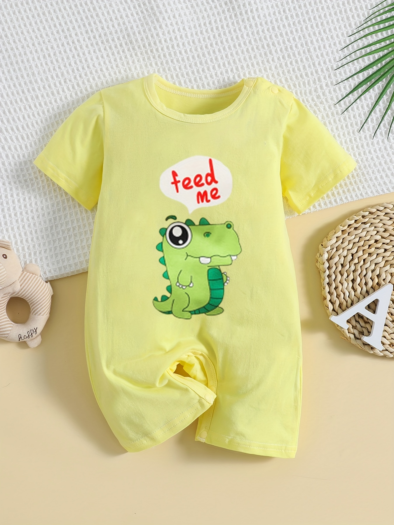 Dinosaur romper best sale baby boy