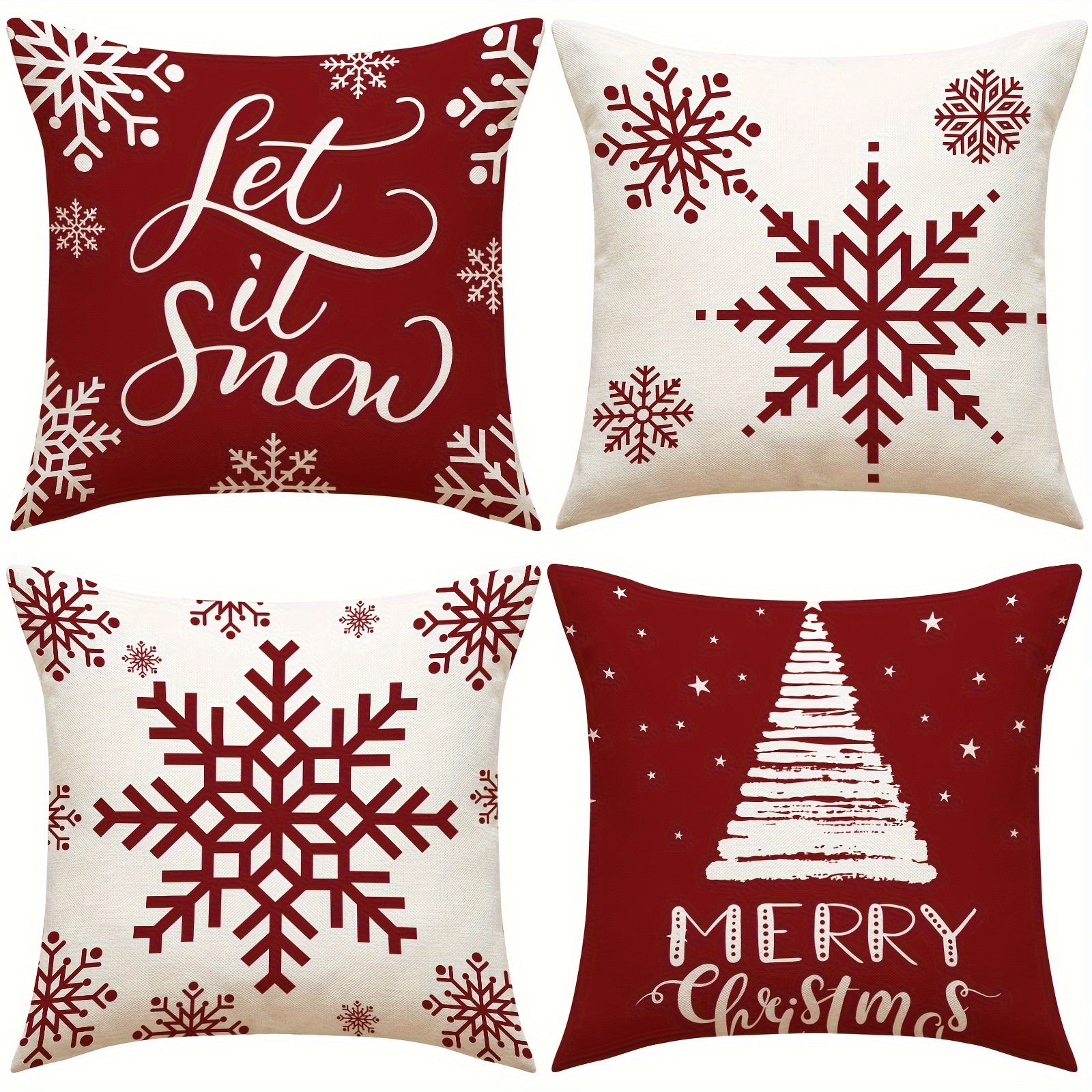 Christmas Snowflake Pillowcase Without Pillow Insert For - Temu