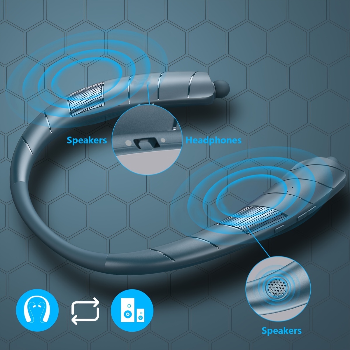 Auriculares inalámbricos para dormir, auriculares deportivos Bluetooth con  altavoces estéreo HD ultr TUNC Sencillez