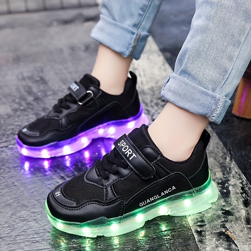 Toddler Sneakers Light Up Shoes for Boy Girl with Hook Adjustable Led Shoes  Comfortable Non-Slip Shoes Little Kid : : Clothing, Shoes 