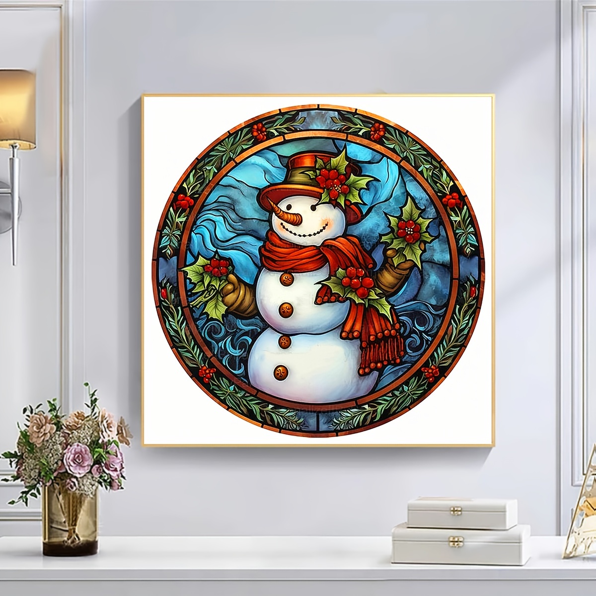 Diy 5d Frameless Diamond Painting Christmas Little Snowman - Temu