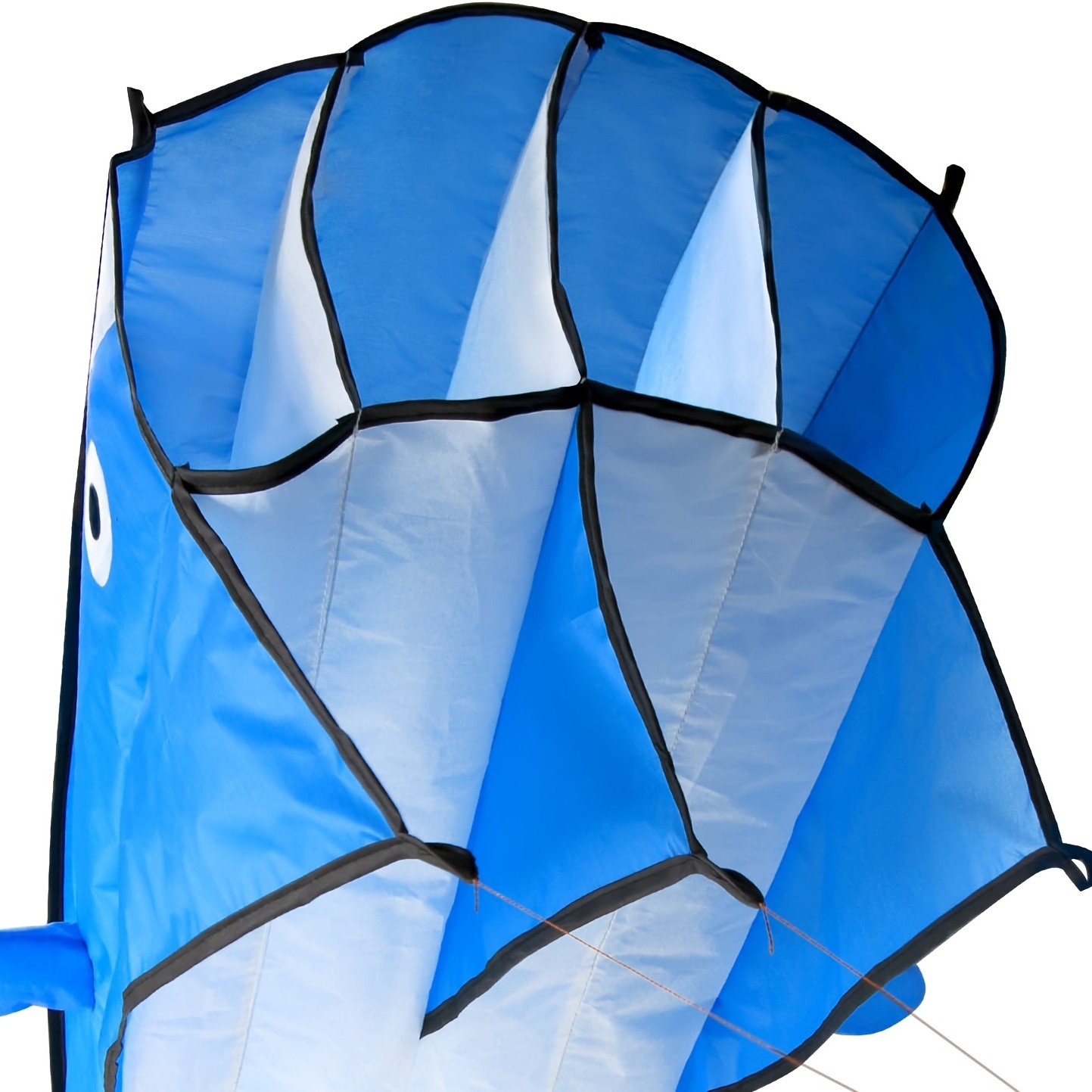 1pc Large Dolphin Blue Kite 328ft Rope Frameless Soft Parafoil