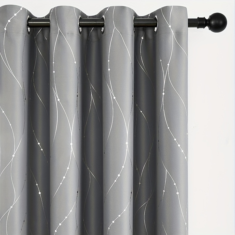 1 pezzo moderno monocolore grigio di velluto Tende stile semplice Tende ,  adatto per soggiorno camera da letto finestra porta Decorazioni