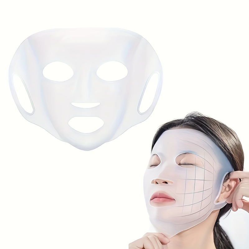 100 pièces masque facial en plastique jetable appliqué aux salons de beauté  pour compresse humide domestique conservation fraîche et hydratante PE  nouveau matériau film transparent de conservation de la fraîcheur du visage