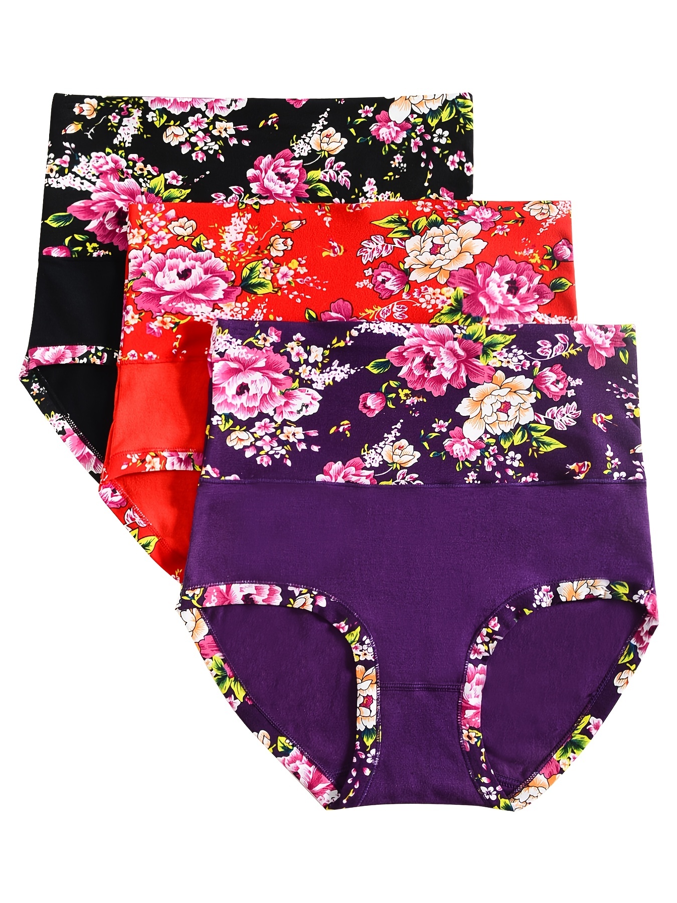 Floral Print Briefs Mother's Day Gift Cute Comfy Medium - Temu Germany