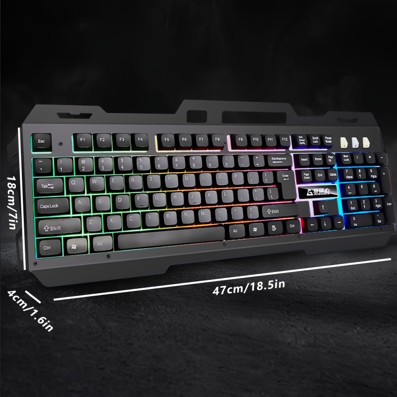 Metal Panel Color Light Effect Mechanical Feel Keyboard - Temu