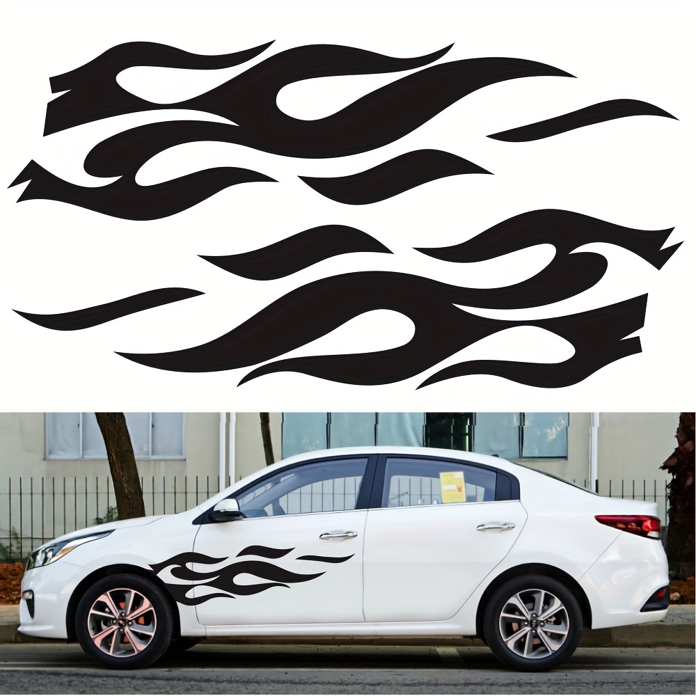 Fashion Car Stickers Flames Flaming Auto Body Stickers - Temu