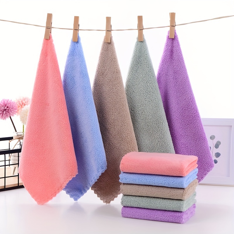Absorbent Coral Fleece Bath Towel Soft Durable Microfiber - Temu